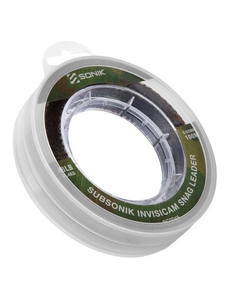 Sonik SUBSONIK Invisicam Snag Leader 100m 0,55mm 45lb Schlagschnur monofile Vorfachschnur-Vorfachmaterial & Montage-Zubehör-J...