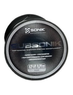 Sonik SUBSONIK Clear Mono 1200m 0,28mm 12lb Monofile Angelschnur Fast Sinking-Schnüre-JJ-Fishing