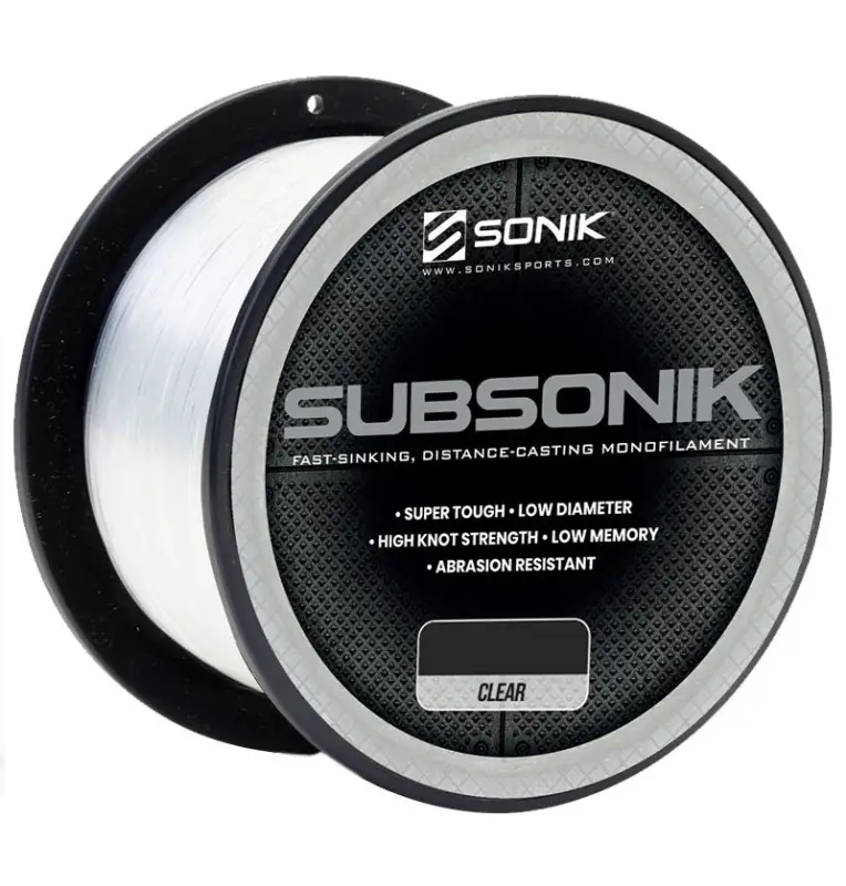 Sonik SUBSONIK Clear Mono 1200m 0,28mm 12lb Monofile Angelschnur Fast Sinking-Schnüre-JJ-Fishing