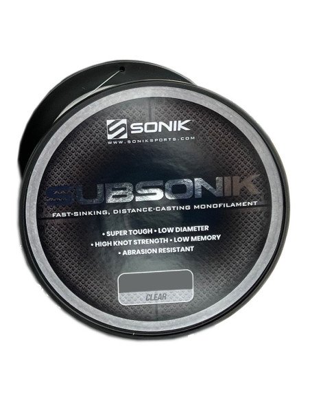 Sonik SUBSonik 0,35mm CLEAR 18LB 1200m Monofile Angelschnur Fast Sinking-Cords-JJ-Fishing