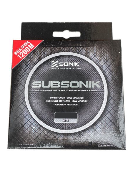 Sonik SUBSonik 0,35mm CLEAR 18LB 1200m Monofile Angelschnur Fast Sinking-Cords-JJ-Fishing