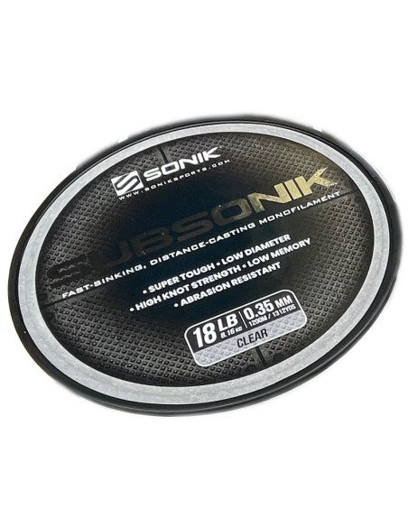 Sonik SUBSONIK Clear Mono 1200m 0,35mm 18lb Monofile Angelschnur Fast Sinking-Schnüre-JJ-Fishing