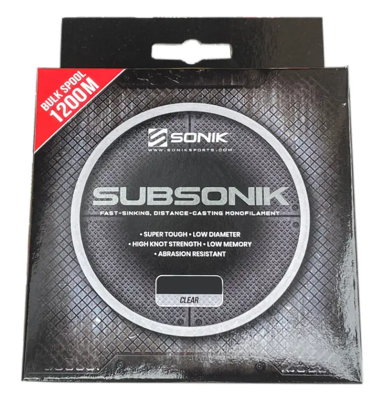 Sonik SUBSONIK Clear Mono 1200m 0,41mm 25lb Monofile Angelschnur Fast Sinking-Schnüre-JJ-Fishing