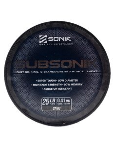 Sonik SUBSONIK Camo Mono 1200m 0,41mm 25lb Monofile Angelschnur Fast Sinking-Schnüre-JJ-Fishing 2