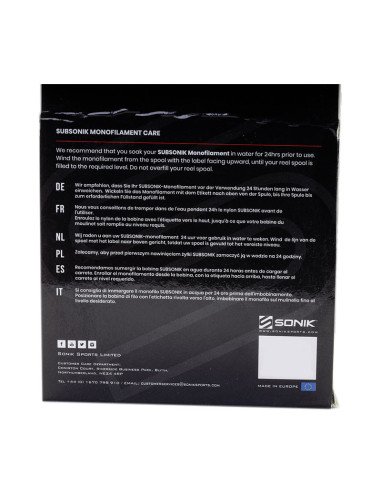 Sonik SUBSONIK Clear Mono 1200m 0,41mm 25lb Monofile Angelschnur Fast Sinking-Schnüre-JJ-Fishing