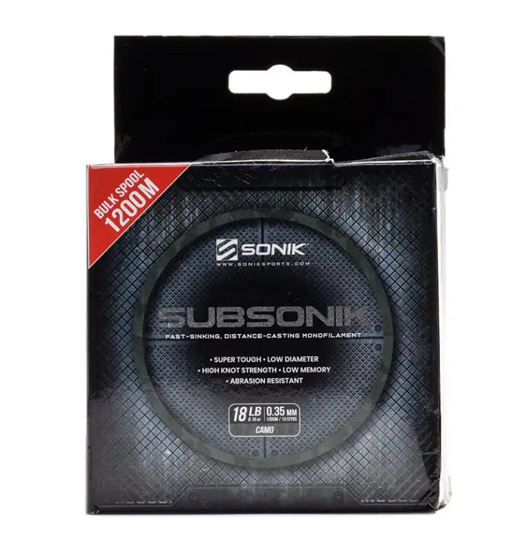 Sonik SUBSonik 0,35mm CAMO 18LB 1200m Monofile Angelschnur Fast Sinking-Cords-JJ-Fishing