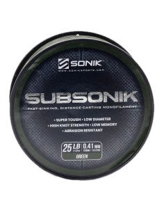 Sonik SUBSONIK Green Mono 1200m 0,41mm 25lb Monofile Angelschnur Fast Sinking-Schnüre-JJ-Fishing 2