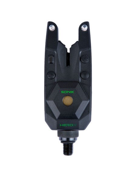 Sonik HEROX Bite Alarm Set 2+1 + Bivvy Lamp Funk Bissanzeiger Set mit Transportkoffer-Bissanzeiger & Bobbins-JJ-Fishing