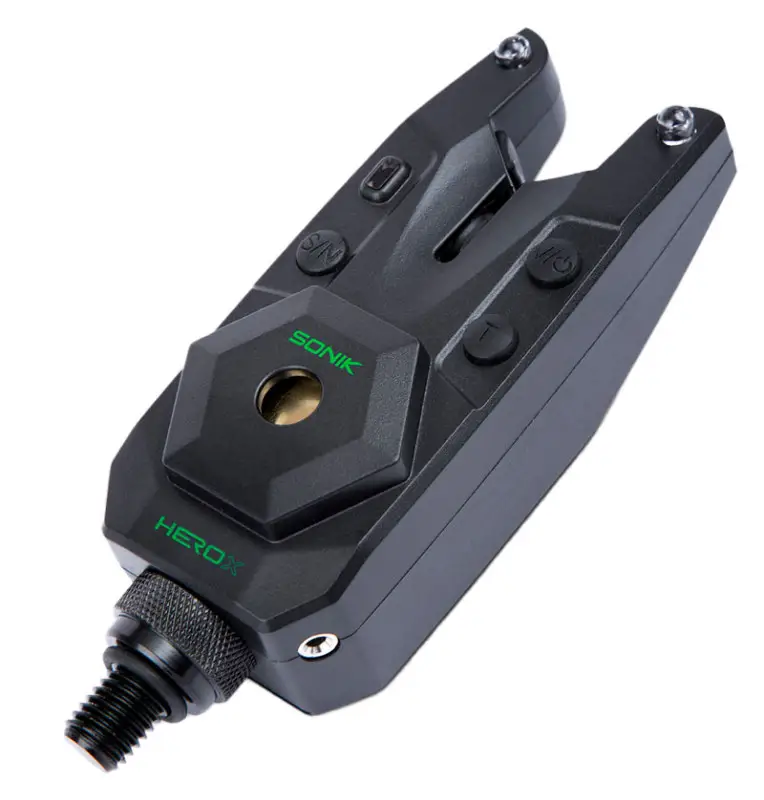 Sonik HEROX Bite Alarm Set 2+1 + Bivvy Lamp Funk Bissanzeiger Set mit Transportkoffer-Bissanzeiger & Bobbins-JJ-Fishing