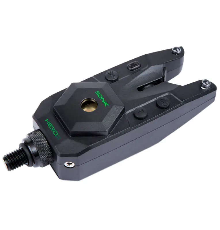 Sonik HEROX Bite Alarm Set 2+1 + Bivvy Lamp Funk Bissanzeiger Set mit Transportkoffer-Bissanzeiger & Bobbins-JJ-Fishing