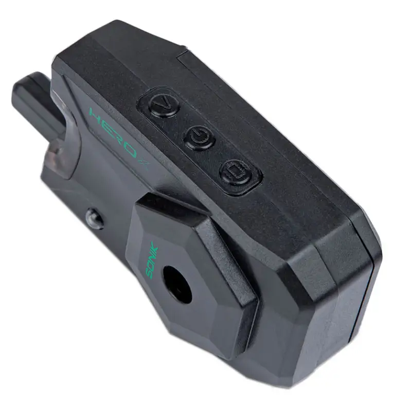 Sonik HEROX Bite Alarm Set 2+1 + Bivvy Lamp Funk Bissanzeiger Set mit Transportkoffer-Bissanzeiger & Bobbins-JJ-Fishing