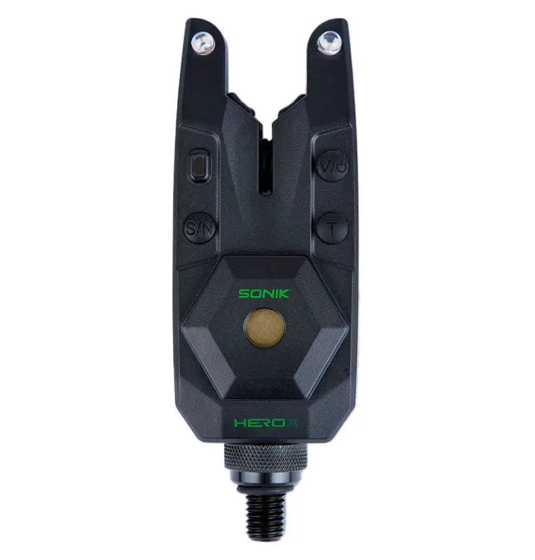 Sonik HEROX Bite Alarm Set 3+1 + Bivvy Lamp Funk Bissanzeiger Set mit Transportkoffer-Bissanzeiger & Bobbins-JJ-Fishing