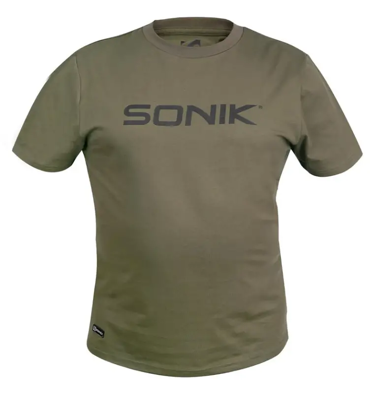 Sonik Raglan Tee Green L T-Shirt Carp Clothing Angelbekleidung-Hoodie, Shirts, Jacken & Co-JJ-Fishing