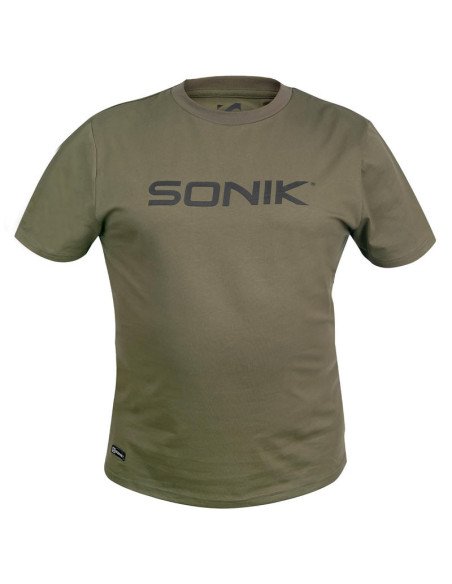Sonik Raglan Tee Green L T-Shirt Carp Clothing Angelbekleidung-Hoodie, Shirts, Jacken & Co-JJ-Fishing