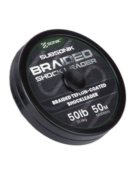 Sonik SUBSONIK Braided Shock Leader 50lb 50m Geflochtene Schlagschnur Vorfachschnur-Vorfachmaterial & Montage-Zubehör-JJ-Fishing