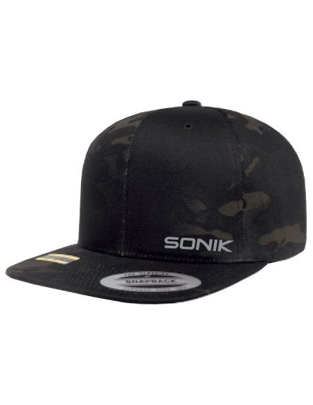 Sonik Multicam Snapback Cap Kappe Camo Angelkappe-Kappen & Hauben-JJ-Fishing