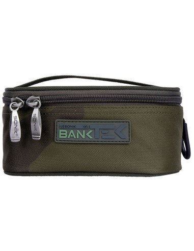 Sonik BANK-TEK ACCESSORY POUCH MEDIUM Camo Clear Top End Tackle Carp Bag-Accessory Bags-JJ-Fishing