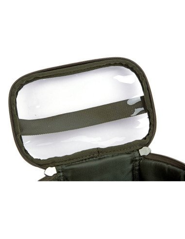 Sonik BANK-TEK Accessory Pouch Medium Camo Clear Top Carp Bag-Zubehörtaschen-JJ-Fishing