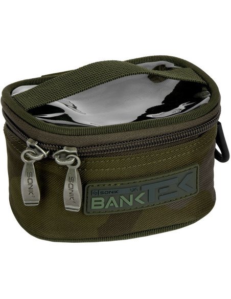 Sonik BANK-TEK Accessory Pouch Small Camo Clear Top Carp Bag-Zubehörtaschen-JJ-Fishing
