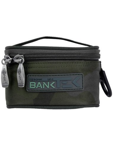Sonik BANK-TEK ACCESSORY POUCH SMALL Camo Clear Top End Tackle Carp Bag-Accessory Bags-JJ-Fishing