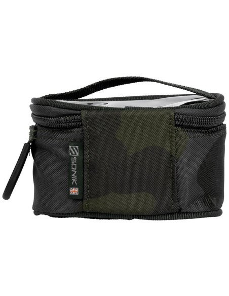 Sonik BANK-TEK ACCESSORY POUCH SMALL Camo Clear Top End Tackle Carp Bag-Accessory Bags-JJ-Fishing