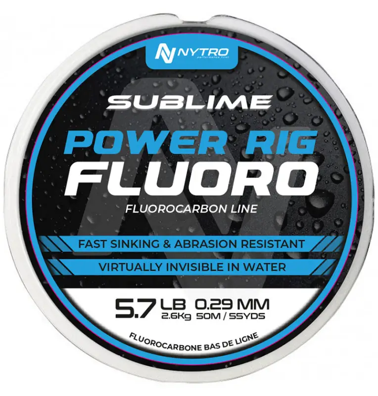 Sonik Nytro SUBLIME Power Rig Fluoro 0,29mm 50m Fluoro Carbon Vorfachmaterial Method Feeder-Vorfachmaterial & Montage-Zubehör...