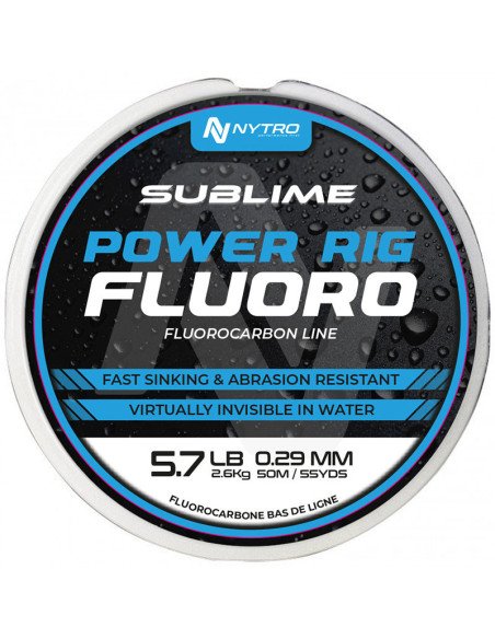 Sonik Nytro SUBLIME Fluoro Carbon 0,29mm 50m POWER RIG FLUORO 50M Vorfachmaterial Method Feeder-Leader material & mounting ac...