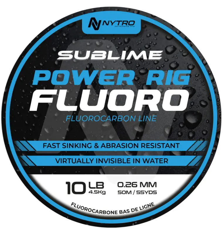 Sonik Nytro SUBLIME Power Rig Fluoro 0,26mm 50m Fluoro Carbon Vorfachmaterial Method Feeder-Vorfachmaterial & Montage-Zubehör...