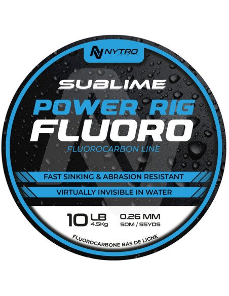 Sonik Nytro SUBLIME Power Rig Fluoro 0,26mm 50m Fluoro Carbon Vorfachmaterial Method Feeder-Vorfachmaterial & Montage-Zubehör...