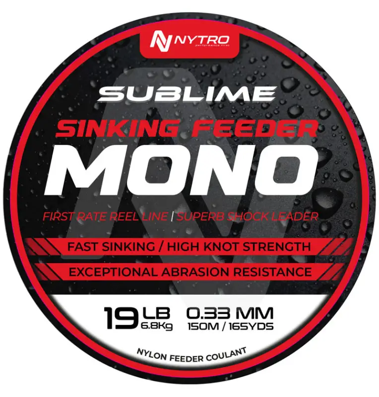 Sonik Nytro SUBLIME Sinking Feeder Mono 0,33mm 150m braun Angelschnur Shock Leader Method Feeder-Zubehör-JJ-Fishing