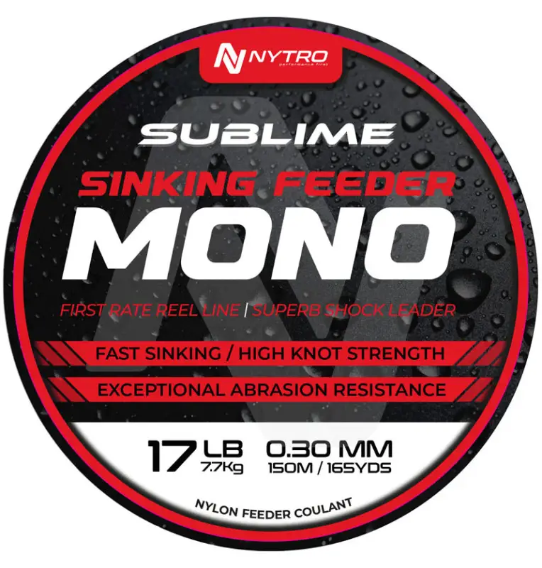 Sonik Nytro SUBLIME Sinking Feeder Mono 0,30mm 150m braune Angelschnur Shock Leader Method Feeder-Zubehör-JJ-Fishing