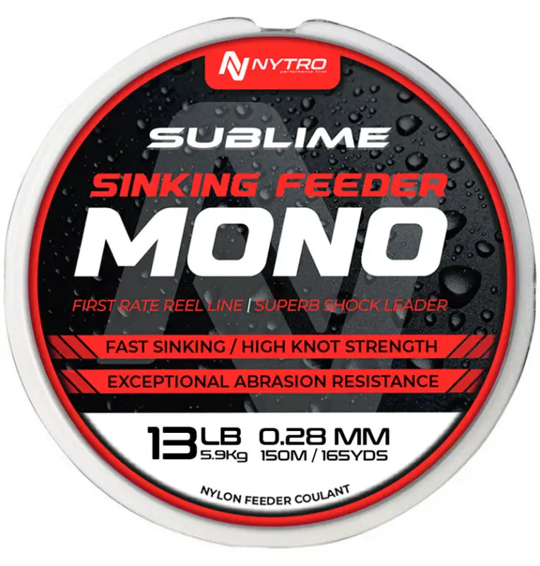 Sonik Nytro SUBLIME Sinking Feeder Mono 0,28mm 150m braune Angelschnur Shock Leader Method Feeder-Zubehör-JJ-Fishing