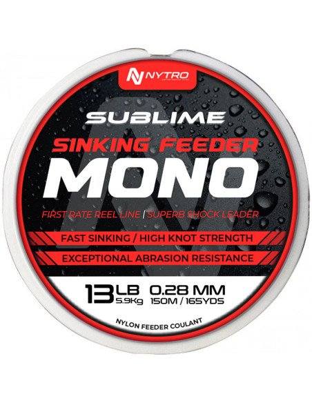 Sonik Nytro SUBLIME Sinking Feeder Mono 0,28mm 150m braune Angelschnur Shock Leader Method Feeder-Zubehör-JJ-Fishing