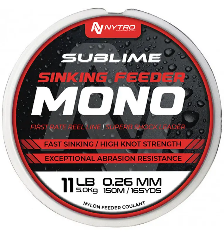 Sonik Nytro SUBLIME Sinking Feeder Mono 0,26mm 150m braune Angelschnur Shock Leader Method Feeder-Zubehör-JJ-Fishing