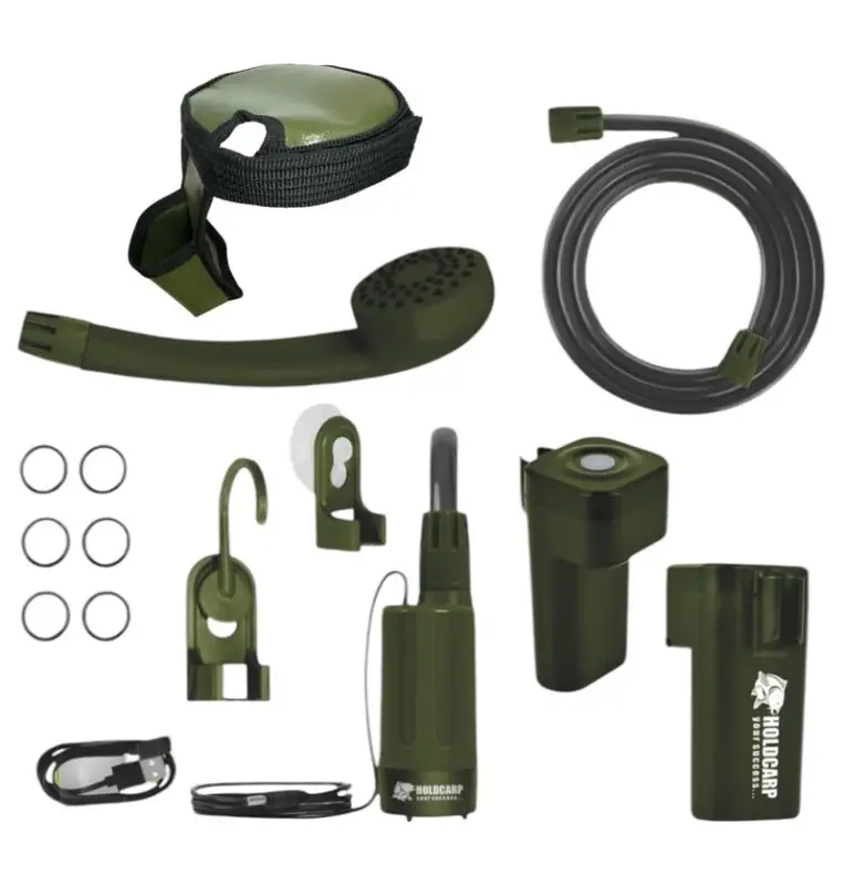 Holdcarp Rechargeable Battery Shower mit 2200-mAh-Akku Angler Dusche Camping Hygiene-Outdoor-JJ-Fishing