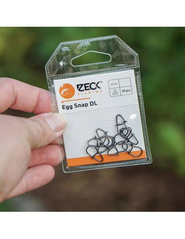 Zeck Fishing Egg Snap DL Größe 00 10 Stück 17kg Angelkarabiner Köder Karabiner Spinnfischen-Vorfachmaterial & Montage-Zubehör...