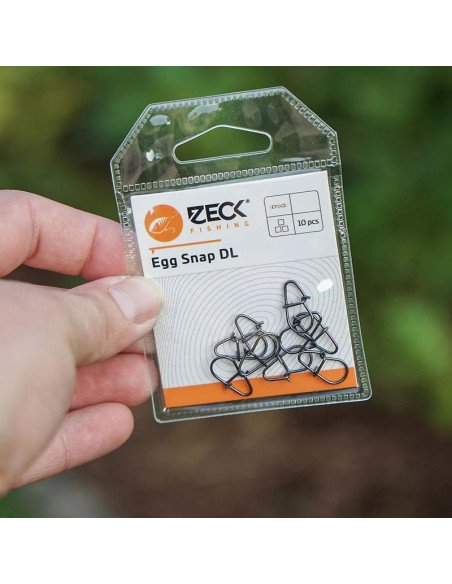 Zeck Fishing Egg Snap DL Größe 1 10 Stück 28kg Angelkarabiner Köder Karabiner Spinnfischen-Vorfachmaterial & Montage-Zubehör-...