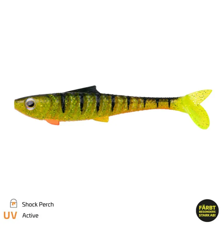 Zeck Fishing Rippler Shock Perch 16cm 28g 2 Stück 2-Gang Laufverhalten Gummifisch Leicht Einsaugbar Softbait Spinnköder-Gummi...