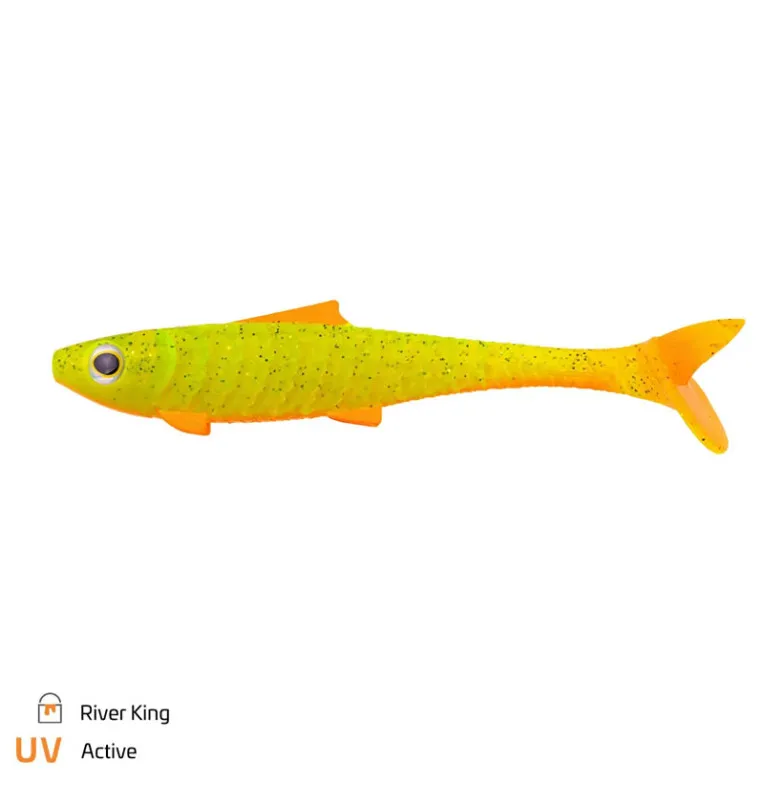Zeck Fishing Rippler River King 16cm 28g 2 Stück 2-Gang Laufverhalten Gummifisch Leicht Einsaugbar Softbait Spinnköder-Gummif...