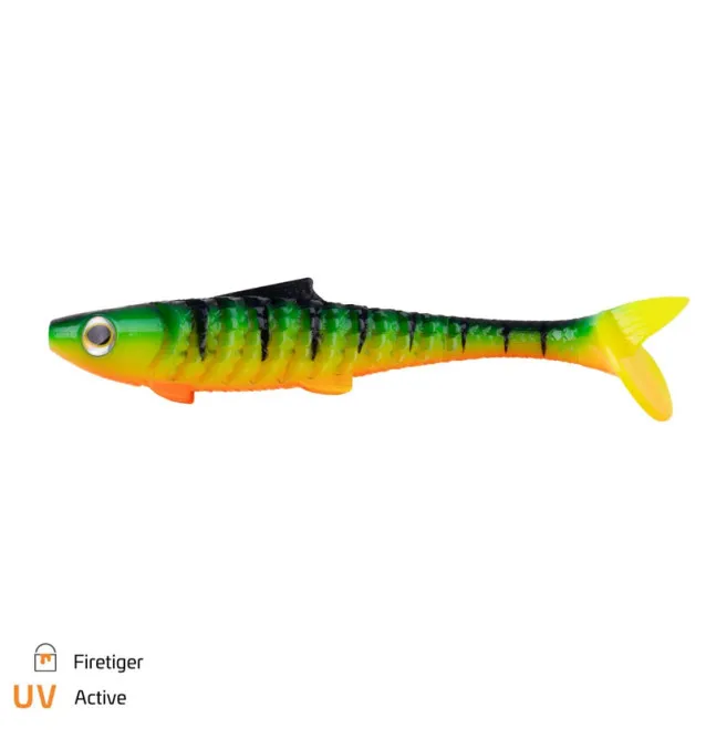 Zeck Fishing Rippler Firetiger 16cm 28g 2 Stück 2-Gang Laufverhalten Gummifisch Leicht Einsaugbar Softbait Spinnköder-Gummifi...