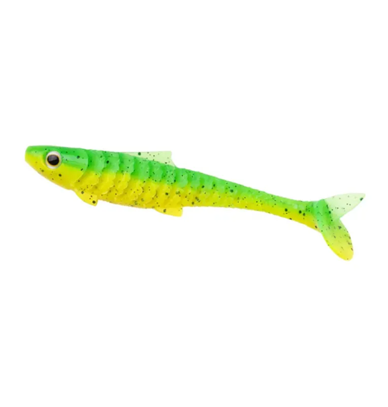 Zeck Fishing Baby Rippler Kiwi Lemon 14cm 18g 2 Stück 2-Gang Laufverhalten Gummifisch Leicht Einsaugbar Spinnköder-Gummifisch...