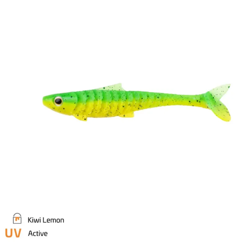 Zeck Fishing Baby Rippler Kiwi Lemon 14cm 18g 2 Stück 2-Gang Laufverhalten Gummifisch Leicht Einsaugbar Spinnköder-Gummifisch...