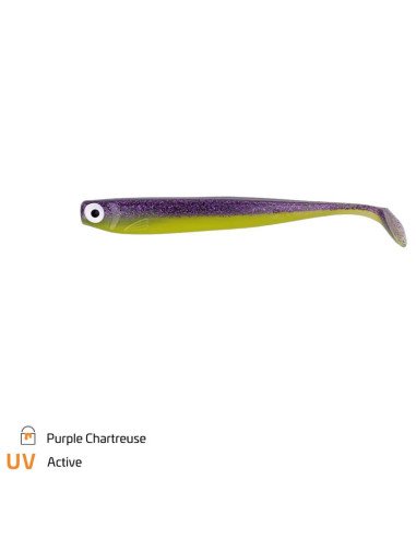 Zeck Fishing ZANDER Gummi Purple Chartreuse 12cm 3 Stück 9,5g Low-Action Gummifisch von Sebastian Hänel Gummiköder Spinnfisch...