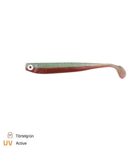 Zeck Fishing ZANDER Gummi Törtelgrün 12cm 9,5g 3 Stück Low-Action Gummifisch von Sebastian Hänel Gummiköder Spinnfischen-Gumm...