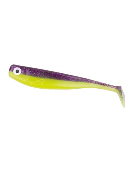 Zeck Fishing ZANDER Gummi Purple Chartreuse 9cm 5,9g 3 Stück Low-Action Gummifisch von Sebastian Hänel Gummiköder Spinnfische...