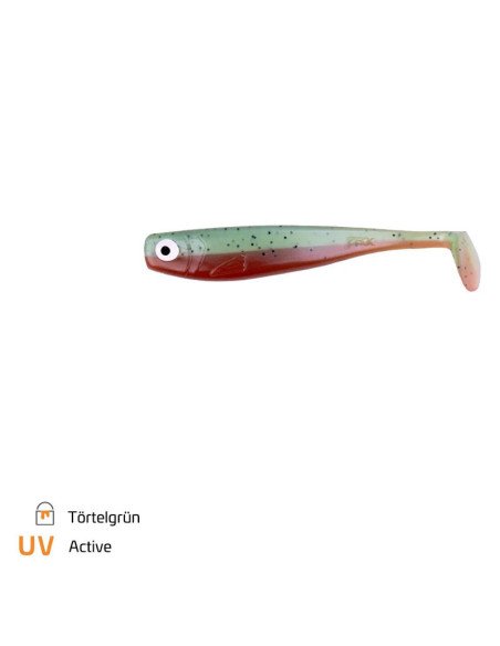 Zeck Fishing ZANDER Gummi Törtelgrün 9cm 5,9g 3 Stück Low-Action Gummifisch von Sebastian Hänel Gummiköder Spinnfischen-Gummi...