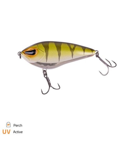 Zeck Fishing Rogue Glider 12cm 1.5m S Perch 79g Jerkbait Slider Zick Zack Lauf Weitwurf Sinkend Wobbler Spinnfischen-Turn sig...