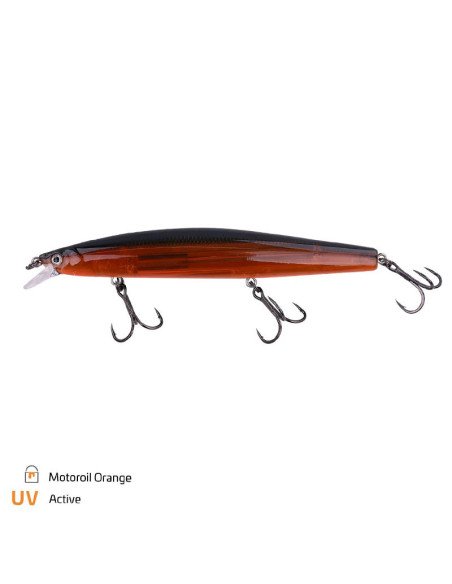 Zeck Fishing ZANDER Läufer 12.5cm 0.7m F Motoroil Orange Low-Action Wobbler von Sebastian Hänel 22g Schwimmend Spinnfischen-T...