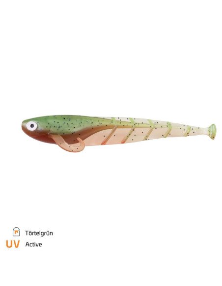Zeck Fishing Quappie Törtelgrün 12cm 7,3g 3 Stück Innovation von Sebastian Hänel Gummiköder Zander Barsch Spinnfischen-Gummif...