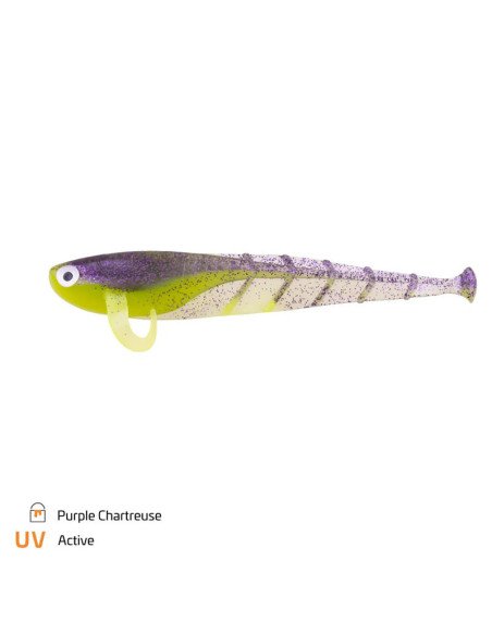 Zeck Fishing Quappie Purple Chartreuse 10cm 4,4g 3 Stück Innovation von Sebastian Hänel Gummiköder Zander Barsch Spinnfischen...